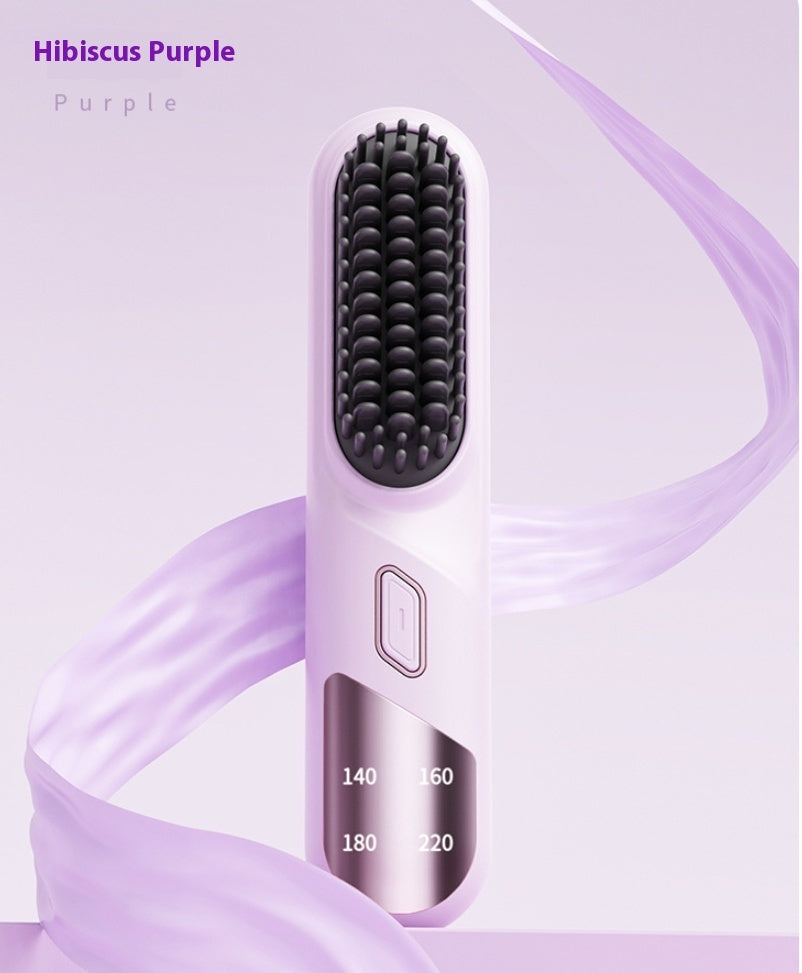 Wet Dry Hair Straightener Cordless Hair Straightener Brush with Fast Heating Negative Ions