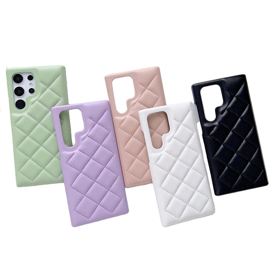 Diamond Plaid Phone Case Leather Phone Protective Case