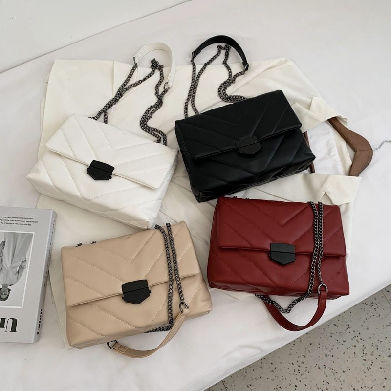 Embroidery Thread Small PU Leather Crossbody Bags
