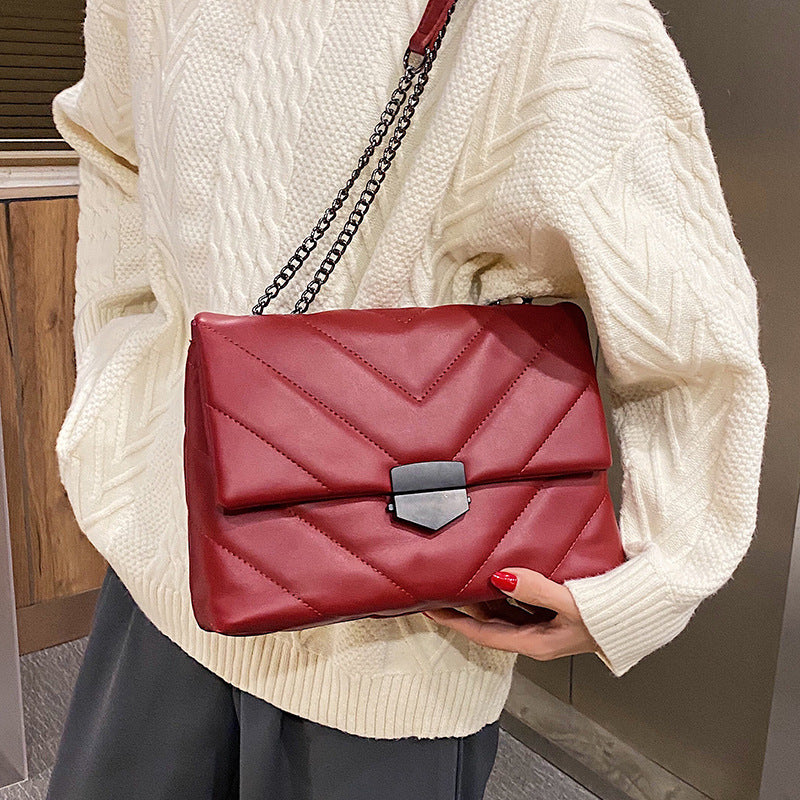 Embroidery Thread Small PU Leather Crossbody Bags