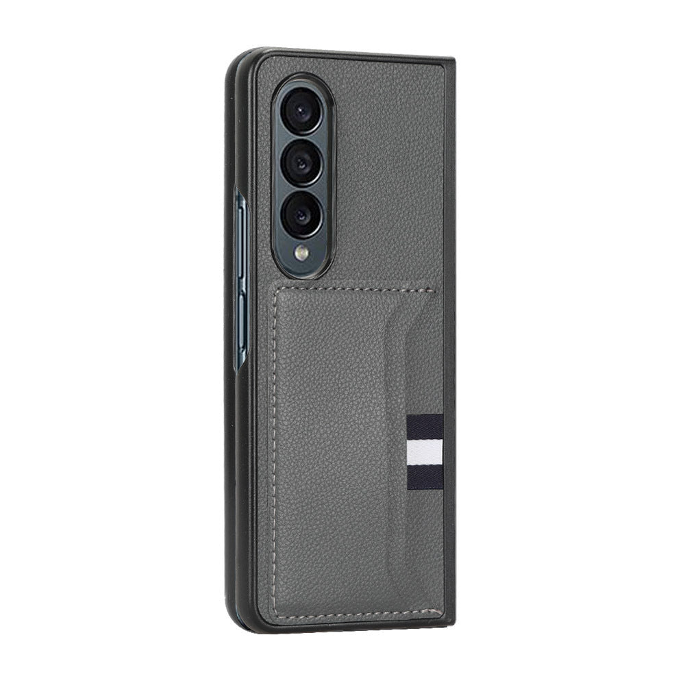 Simple Card-inserting Litchi Pattern Phone Case