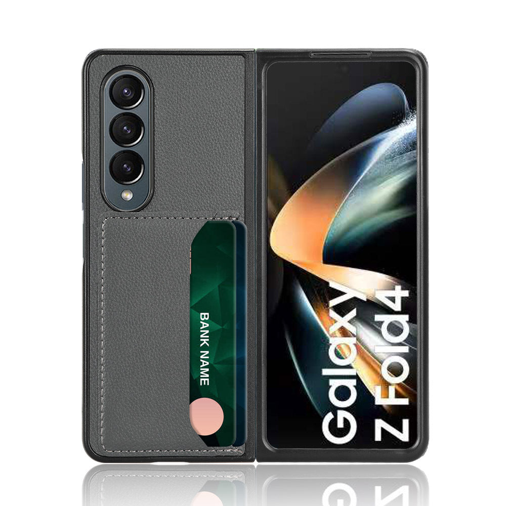 Simple Card-inserting Litchi Pattern Phone Case