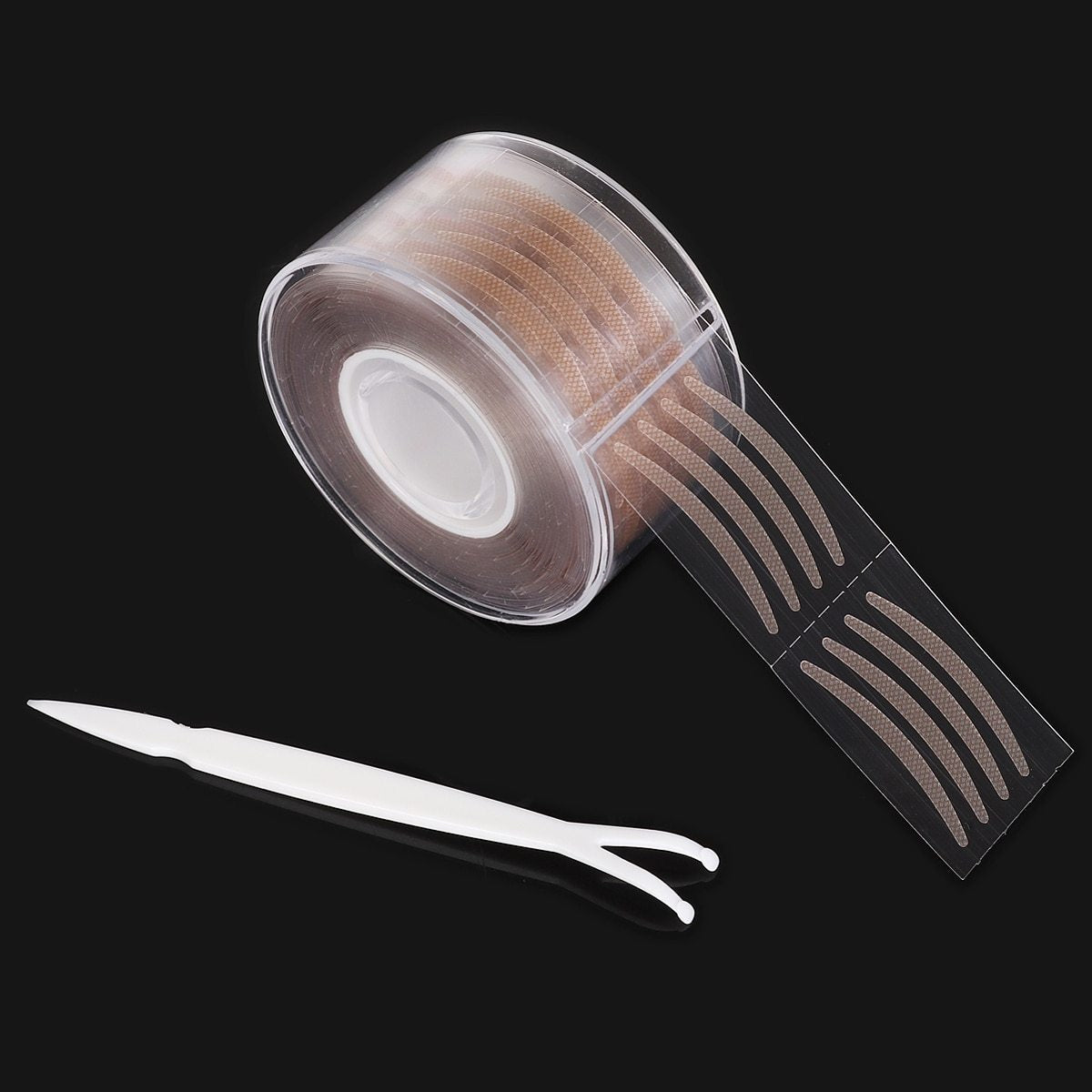 Clear Beige Stripe Big Eyes Decoration Invisible Strong Adhesive Double Fold Eyelid Sticker