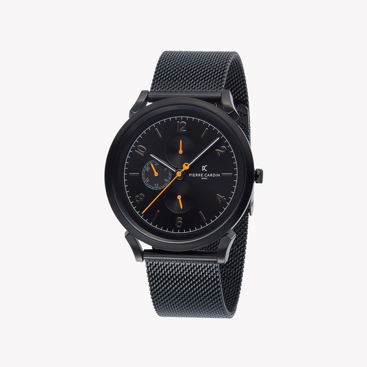 Pierre Cardin Men's Black Stainless Steel Watch, Black Dial | Cpi.2031-0