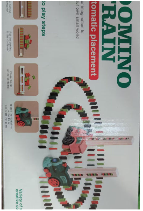 Domino Train Toys Automatic Release Licensing Electric Building Blocks