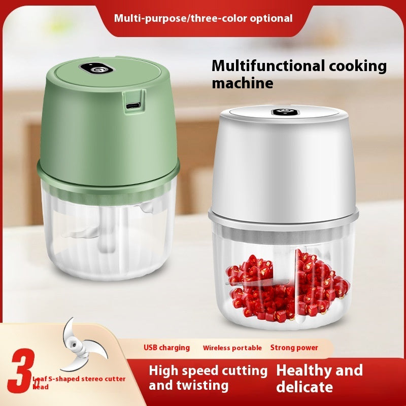 Electric Garlic Press Portable Wireless Food Chopper Mini