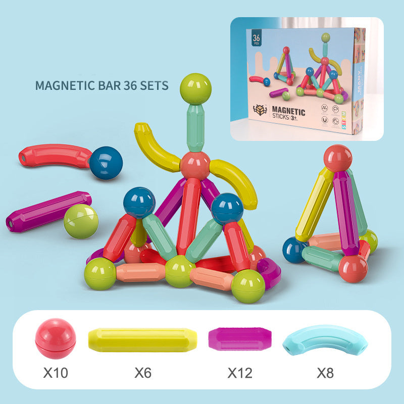 Magnetic Stick Building Blocks Game Magnets Children Set Kids