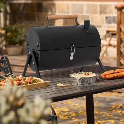 Portable Iron BBQ Grill With Hob