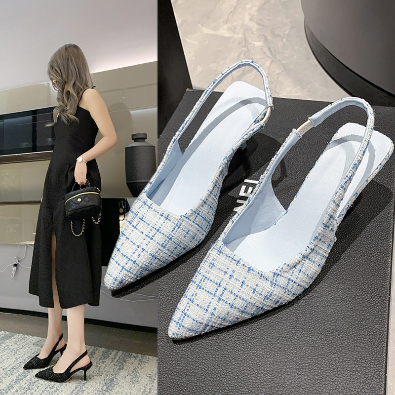 Stiletto Heel Pointed Toe Cap Slingback Sandal