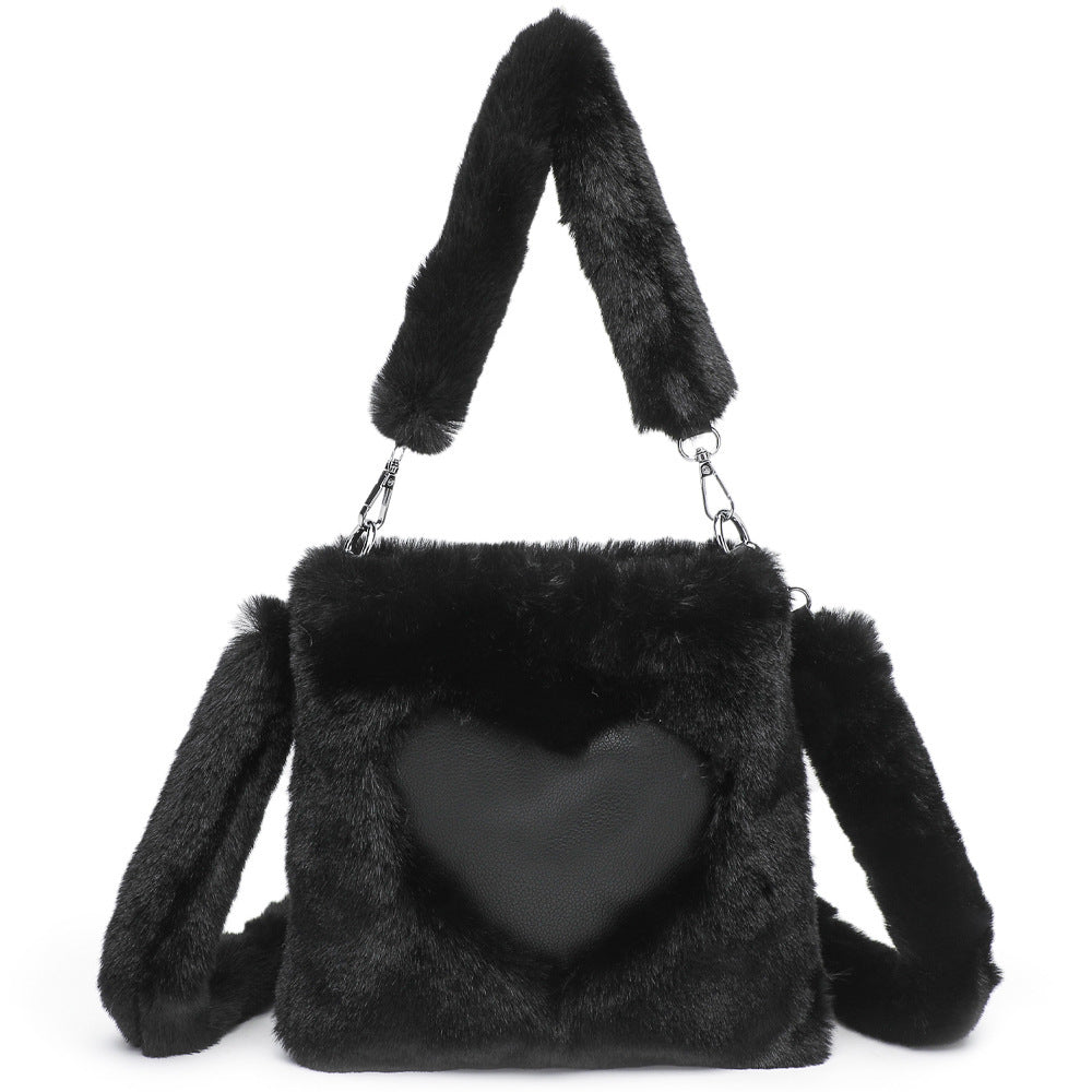 Women Fluffy Shoulder Bag Top-handle