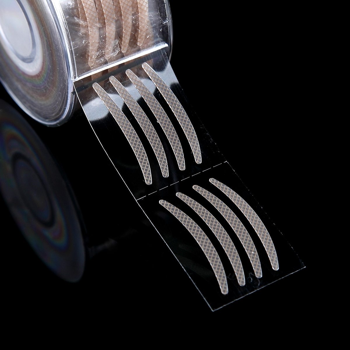 Clear Beige Stripe Big Eyes Decoration Invisible Strong Adhesive Double Fold Eyelid Sticker