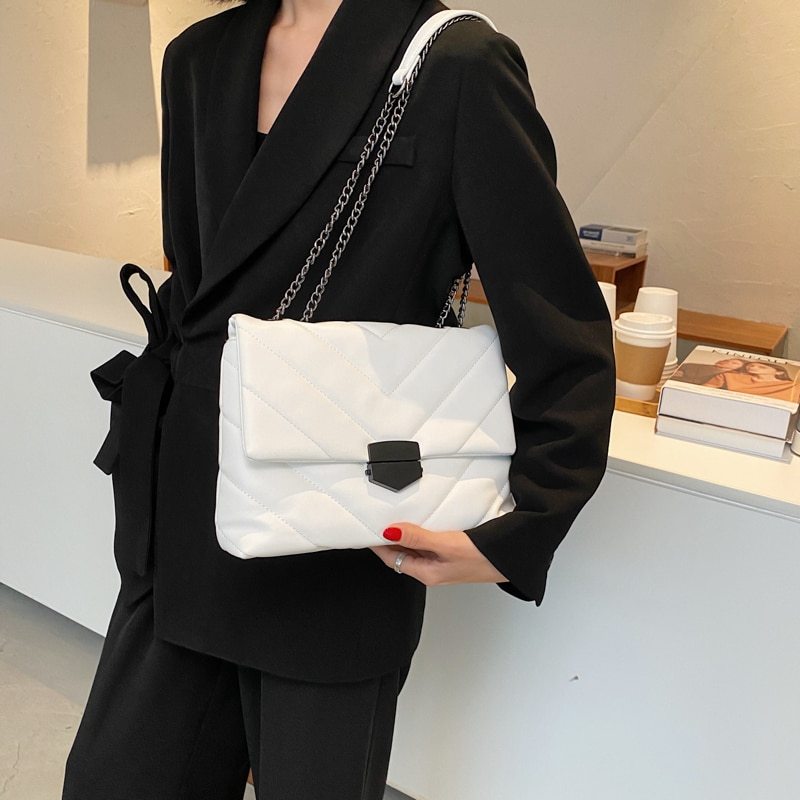 Embroidery Thread Small PU Leather Crossbody Bags