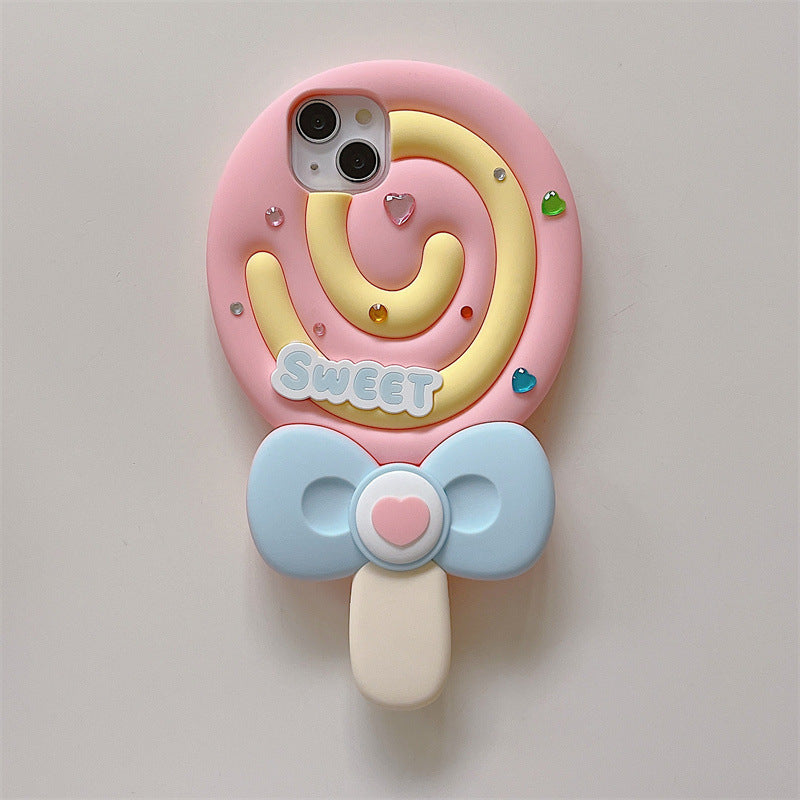 Silicone Phone Case Cute Lollipop Protective Sleeve
