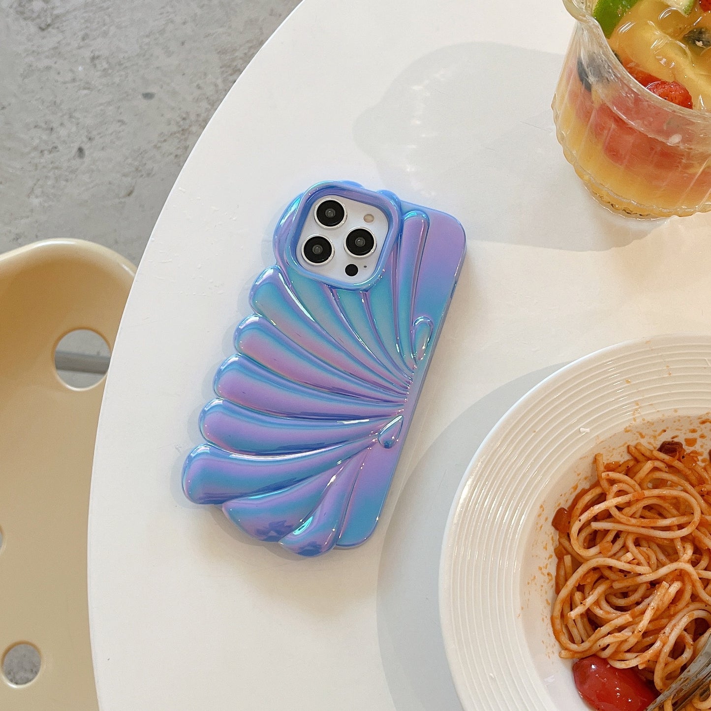 Color Plated Colorful Laser Shell Phone Case