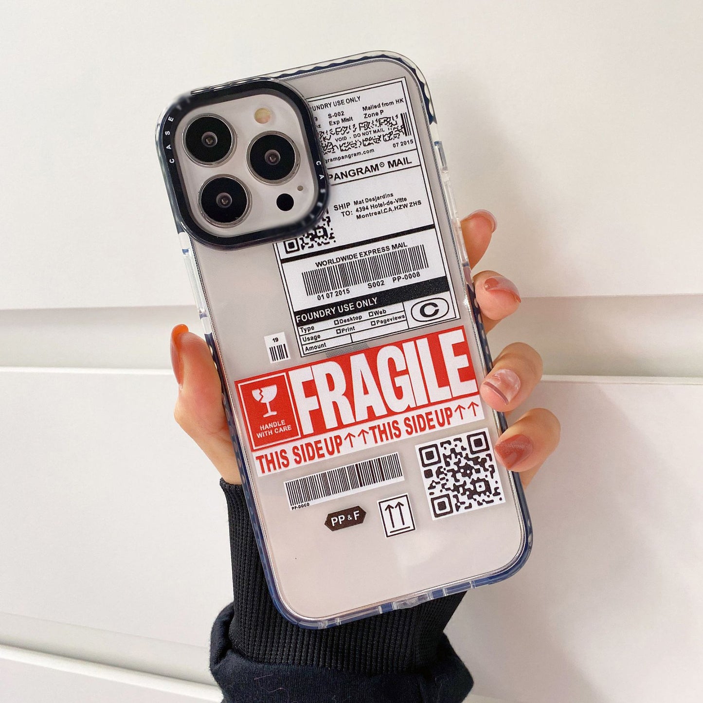 Travel Ticket Label Transparent Phone Case