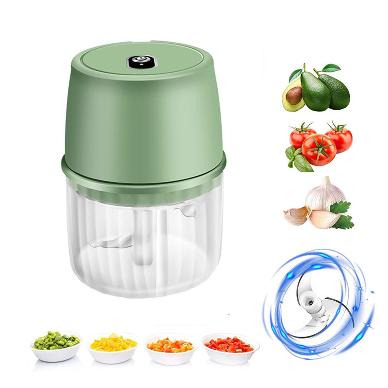 Electric Garlic Press Portable Wireless Food Chopper Mini