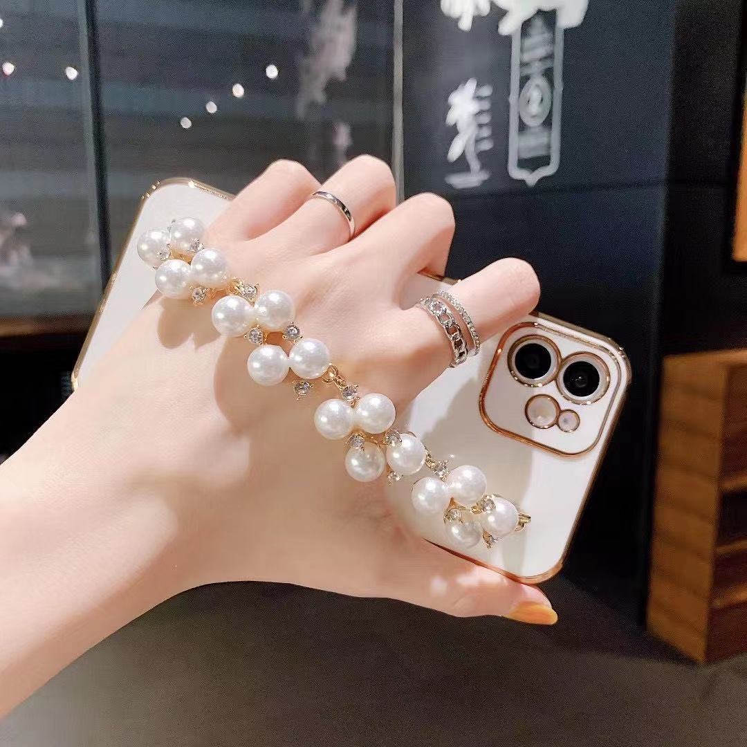Electroplated Pearl Bracelet All-inclusive Soft Case