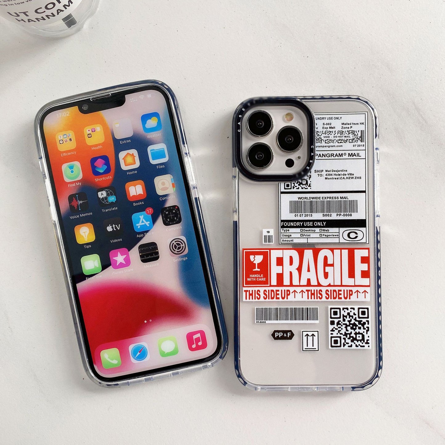Travel Ticket Label Transparent Phone Case