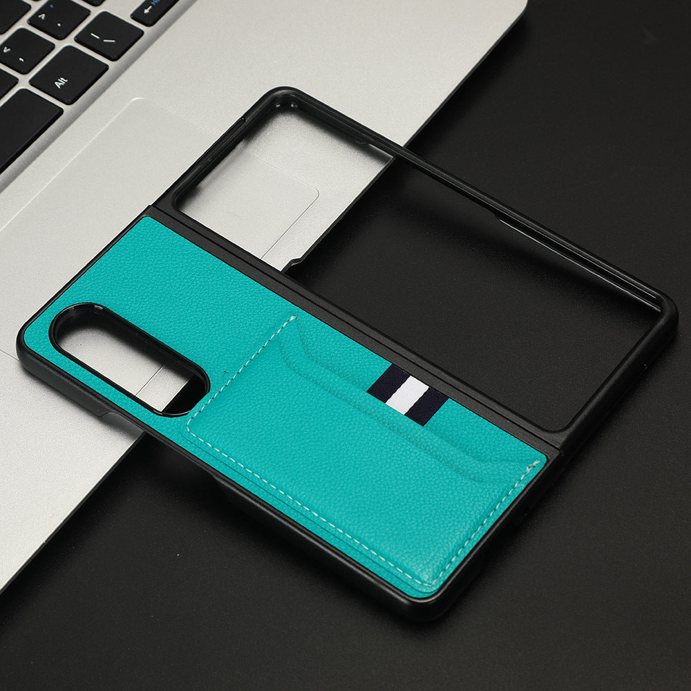 Simple Card-inserting Litchi Pattern Phone Case