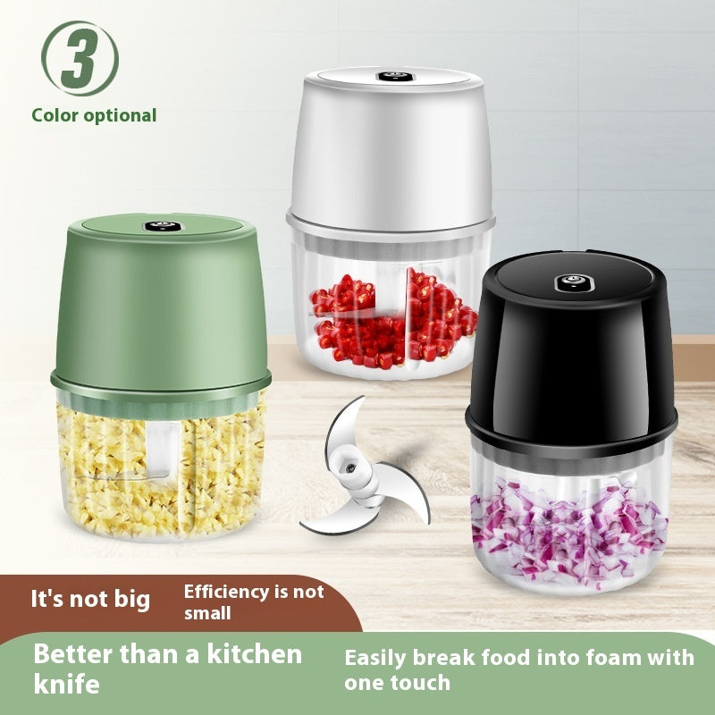Electric Garlic Press Portable Wireless Food Chopper Mini
