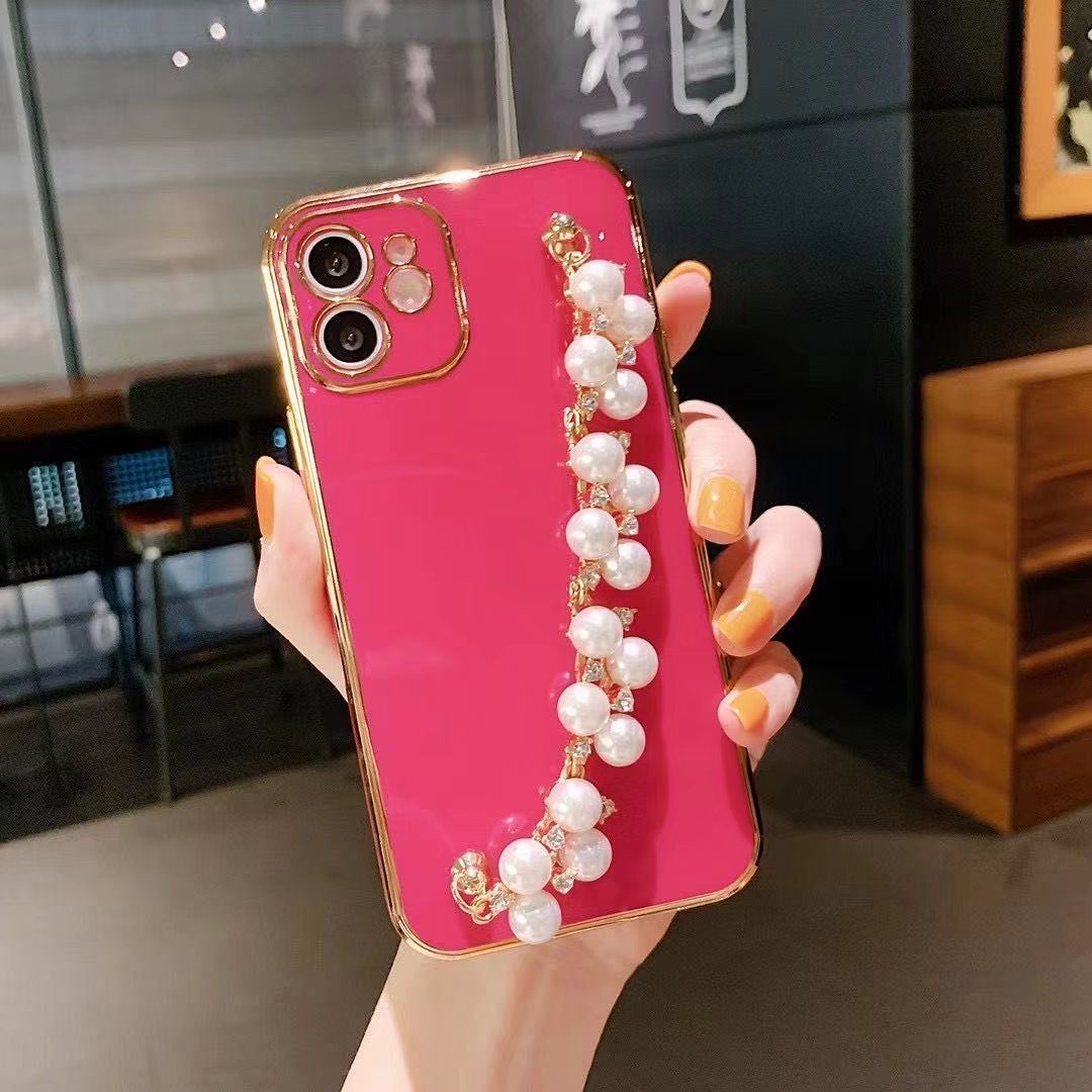 Electroplated Pearl Bracelet All-inclusive Soft Case