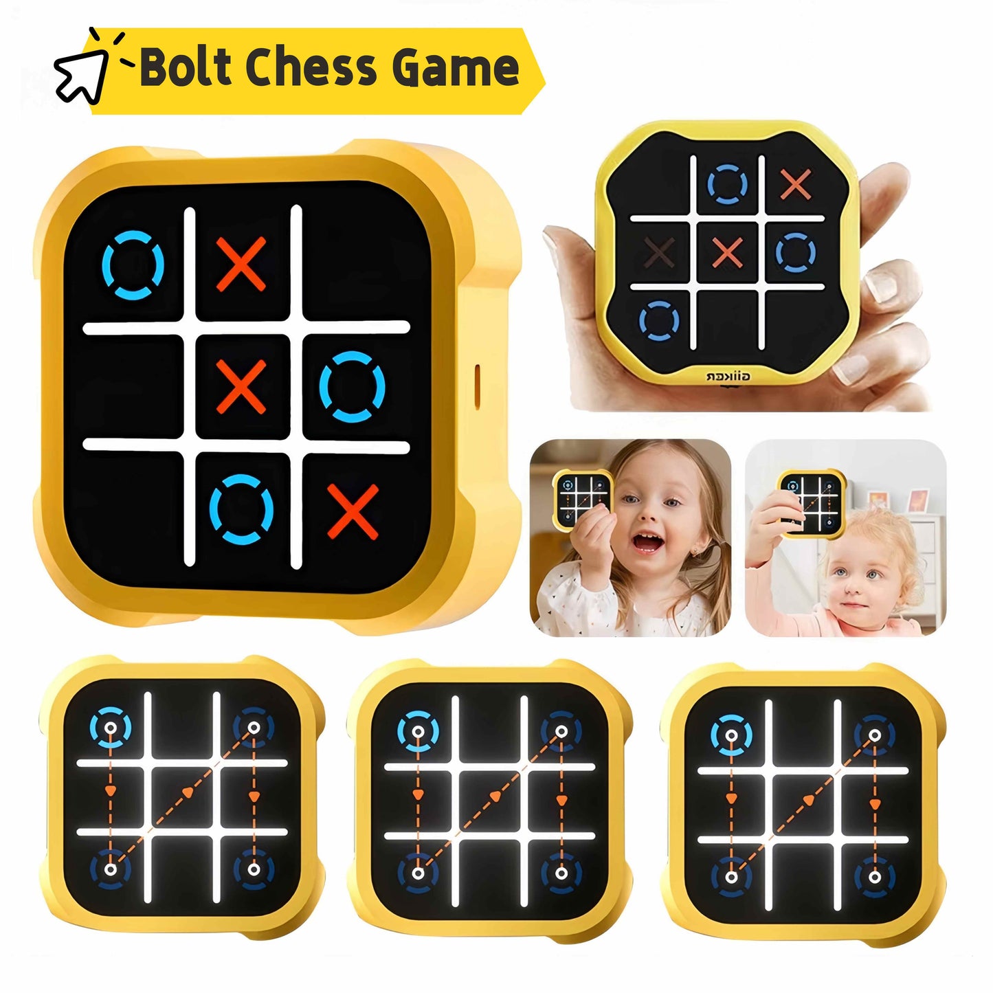 Tictactoe Three-character Chess Rice Chess Children's Toys Montessori Puzzle Table Game