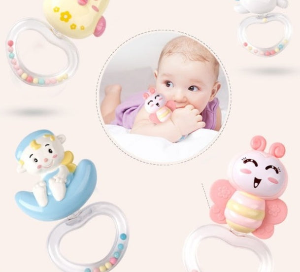 Baby Rattles Crib Holder Rotating Musical Box Projection