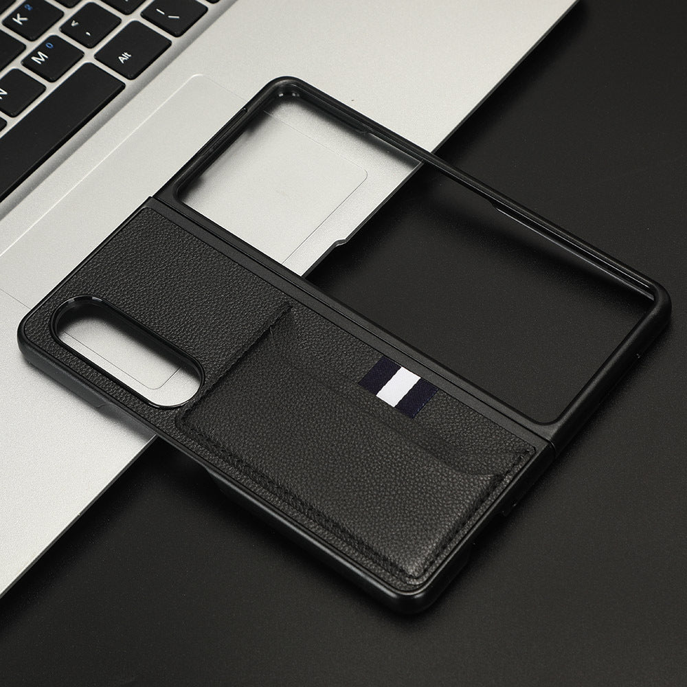 Simple Card-inserting Litchi Pattern Phone Case