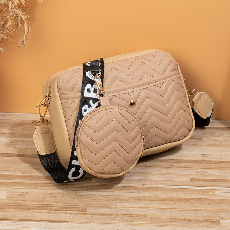 Wave Pattern Cross Body Camera Bag