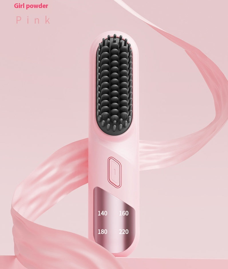 Wet Dry Hair Straightener Cordless Hair Straightener Brush with Fast Heating Negative Ions