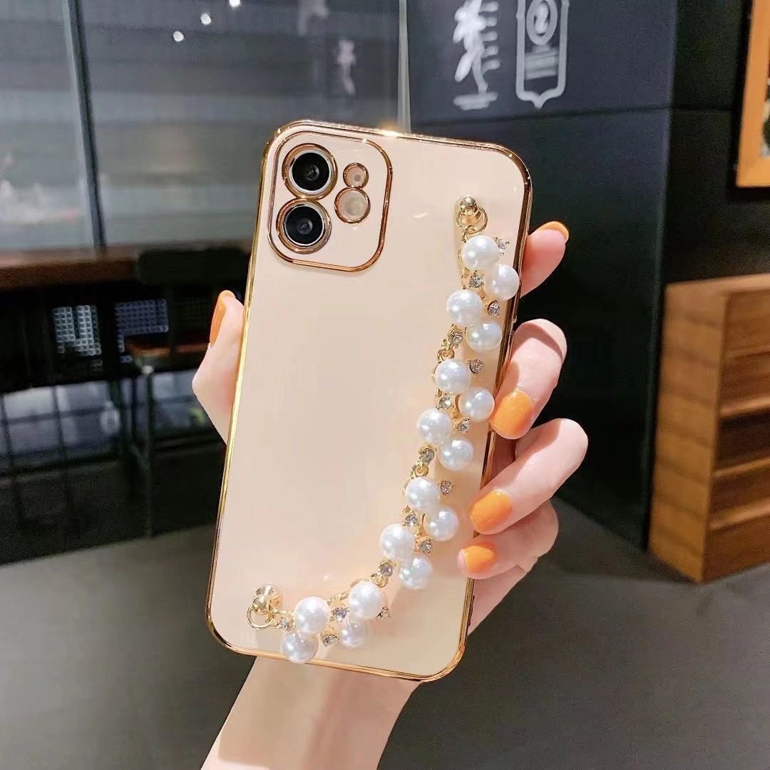 Electroplated Pearl Bracelet All-inclusive Soft Case