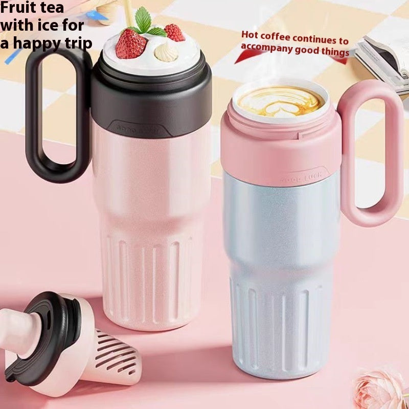 Gradient Double Drink Thermal Cup Stainless Steel with Lid Coffee Cup