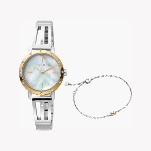 Esprit Women's Stainless Steel Watch, White Mother Of Pearls | Es1l123m0078-0