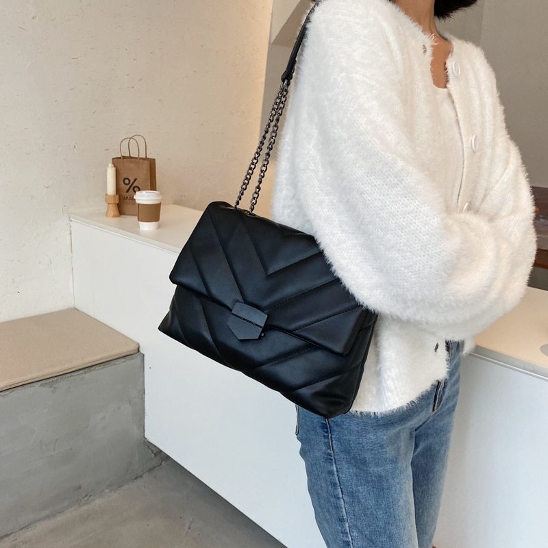 Embroidery Thread Small PU Leather Crossbody Bags