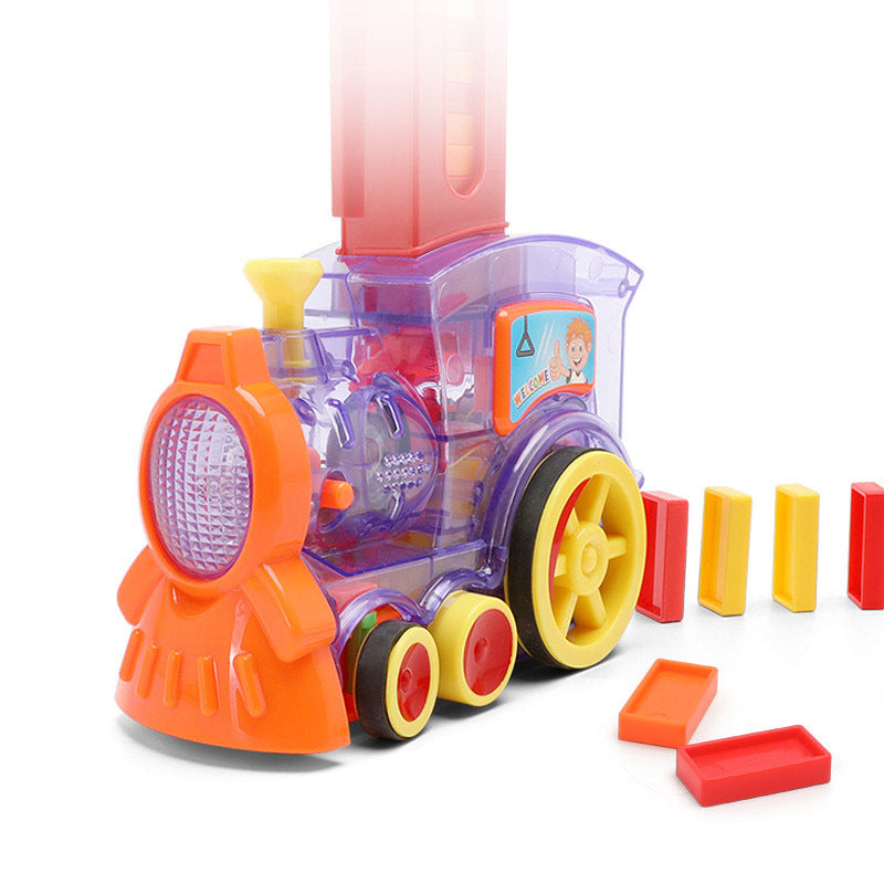 Domino Train Toys Automatic Release Licensing Electric Building Blocks