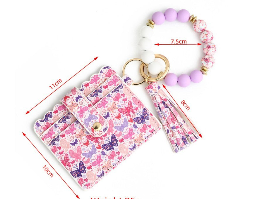 Love Polyurethane Card Holder Silica Gel Key Chain