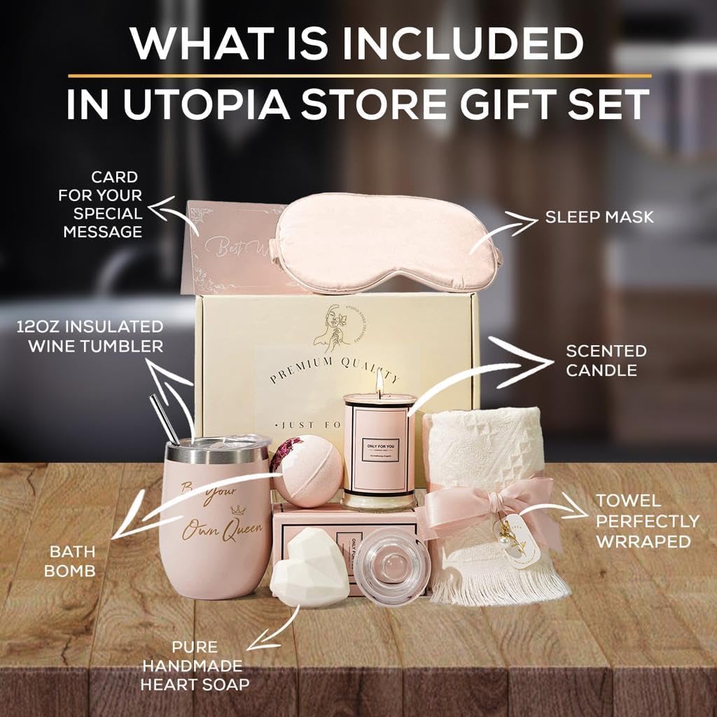 7PC Scented Candles & Bath Bombs Set,Gifts for Women
