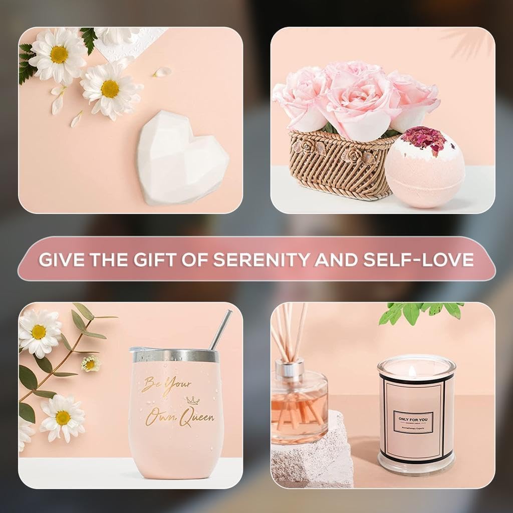 7PC Scented Candles & Bath Bombs Set,Gifts for Women