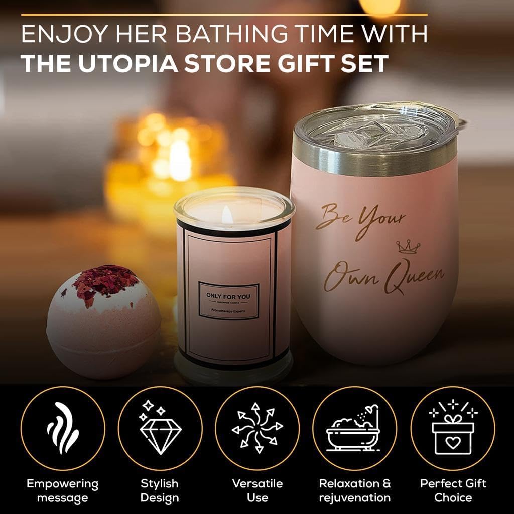 7PC Scented Candles & Bath Bombs Set,Gifts for Women