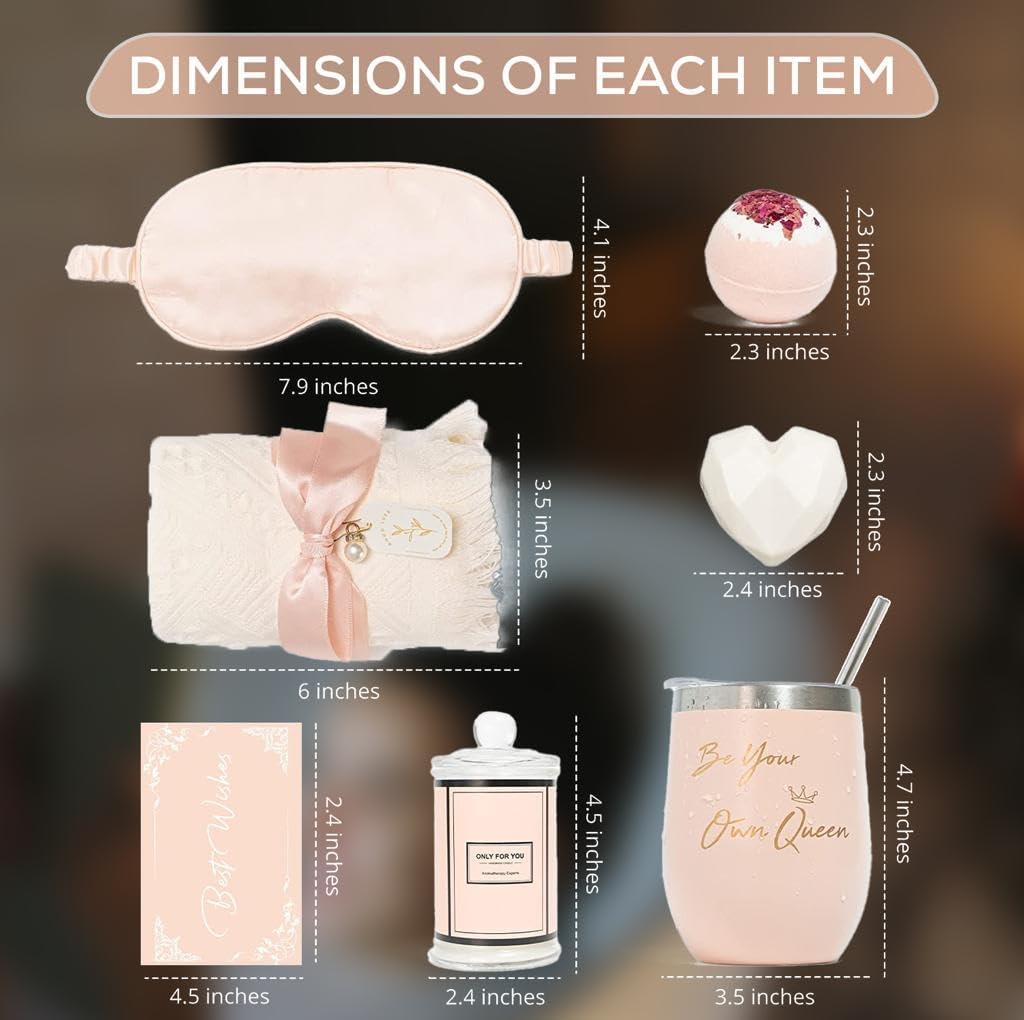 7PC Scented Candles & Bath Bombs Set,Gifts for Women