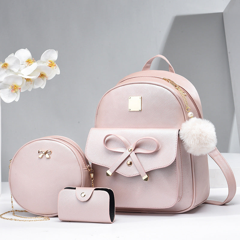 Women's Bags PU Bow Backpack Crossbody