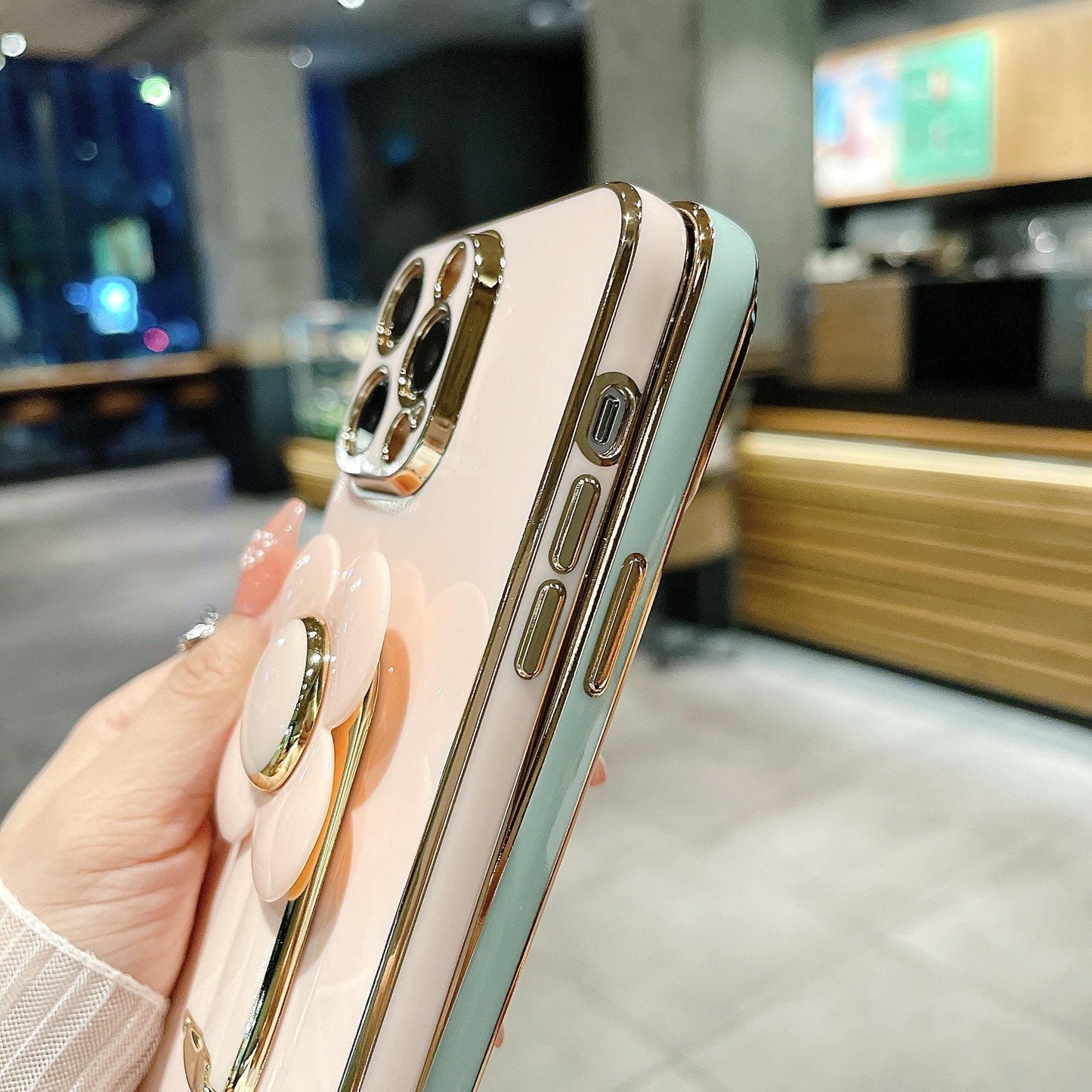 Electroplating Big Windmill Bracket All-inclusive Phone Case