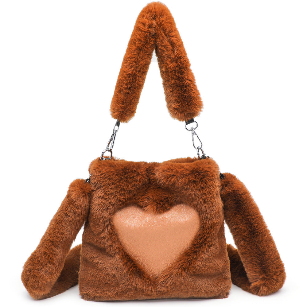Women Fluffy Shoulder Bag Top-handle