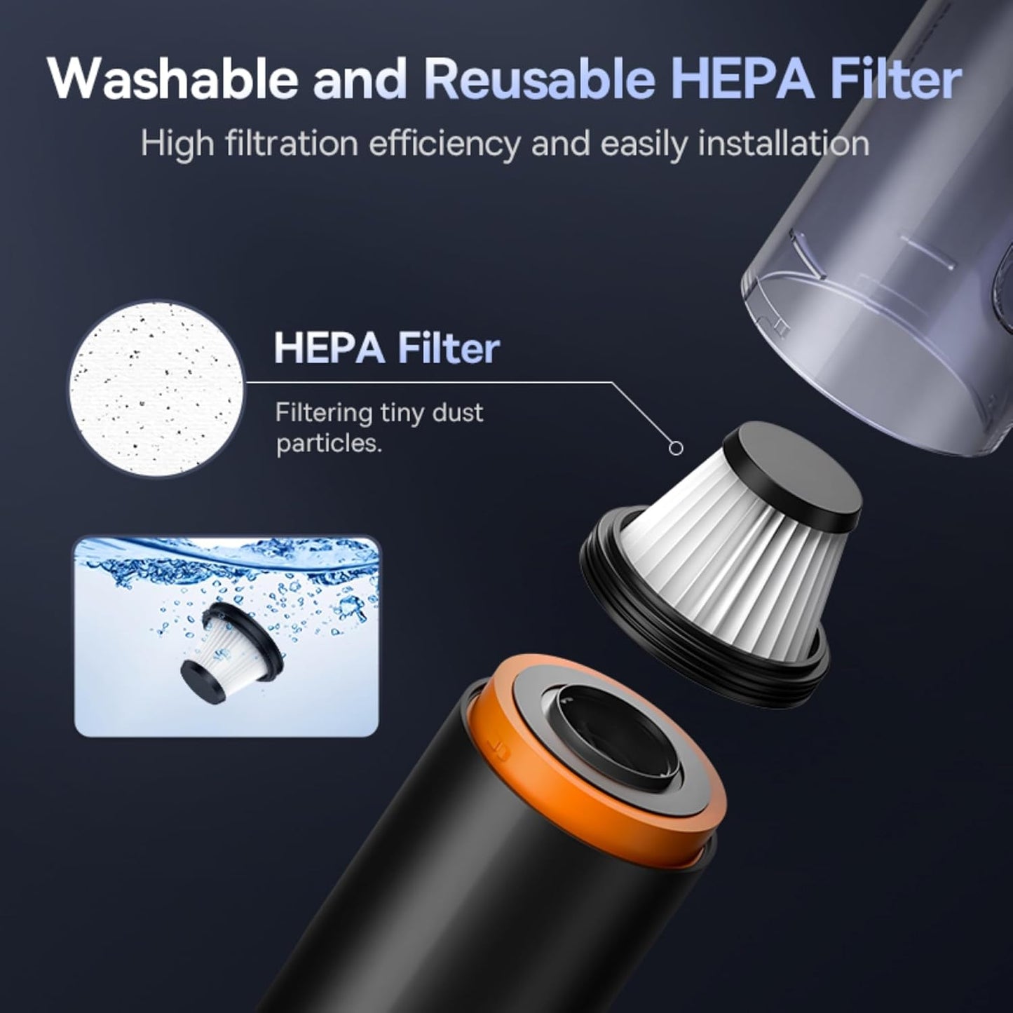 Baseus A5 Car Vacuum Cleaner 16000Pa Power Suction - Portable Cordless