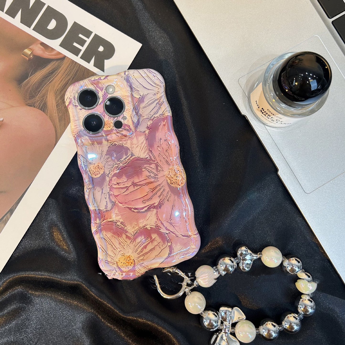 Retro Oil Painting Blu-ray Flowers Shockproof Case for Iphone