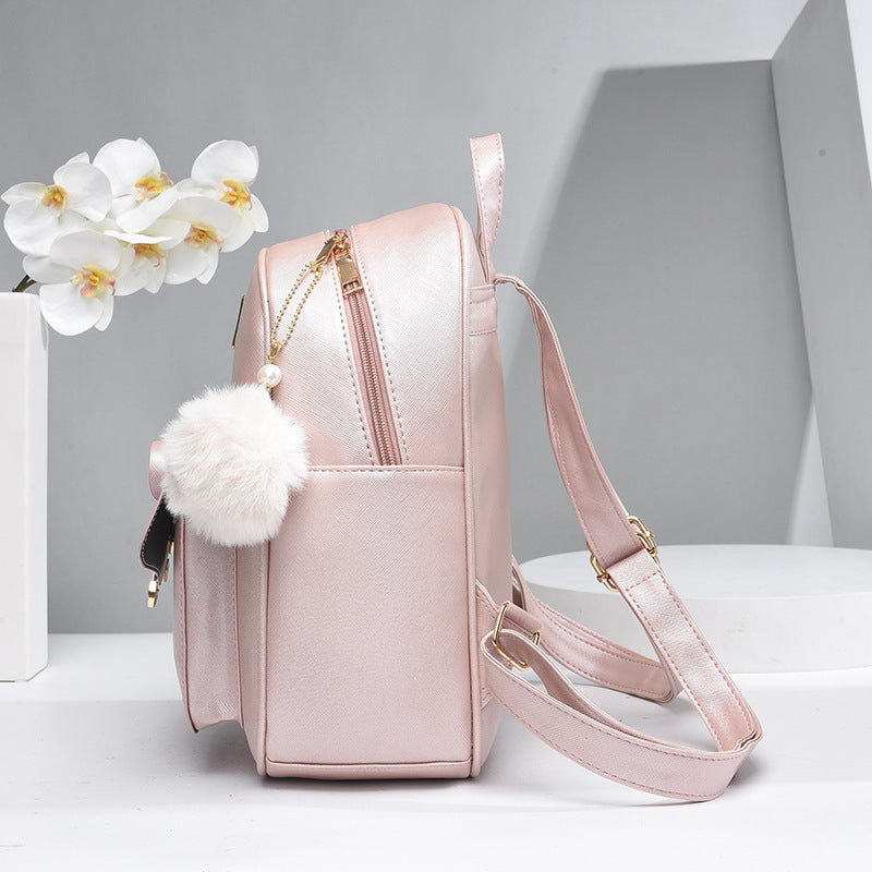 Women's Bags PU Bow Backpack Crossbody