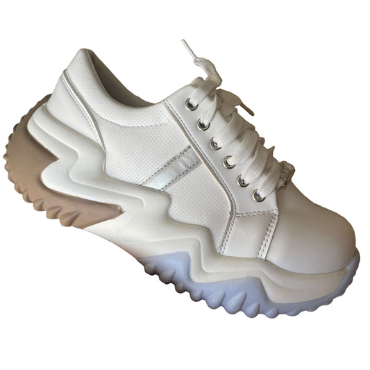 Thick Soled Serrated Shoes