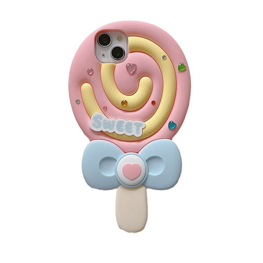 Silicone Phone Case Cute Lollipop Protective Sleeve