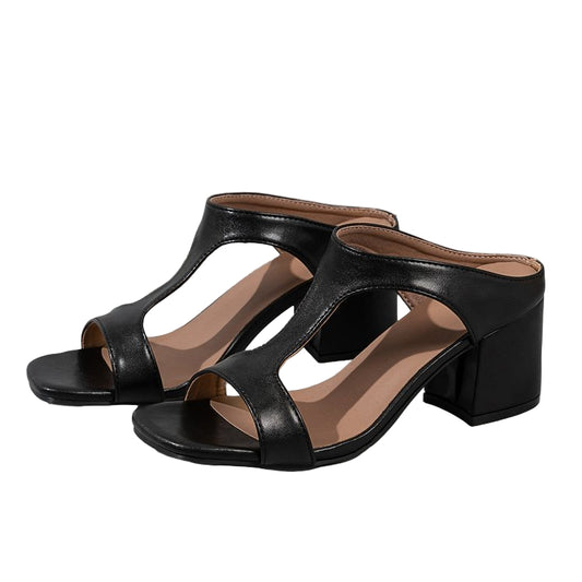 Women's Plus Size Thick High Heel Slippers