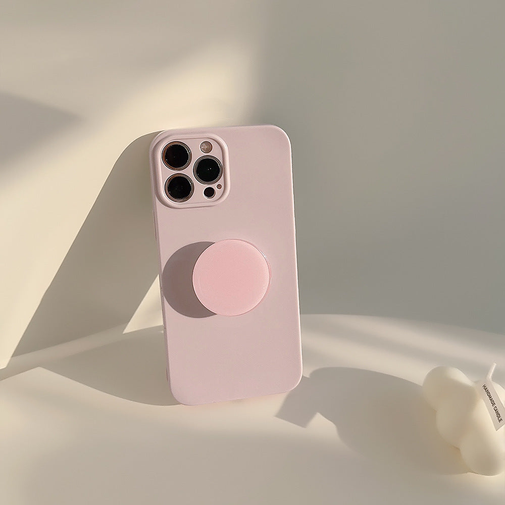 Solid Color Bracket Phone Case Simple
